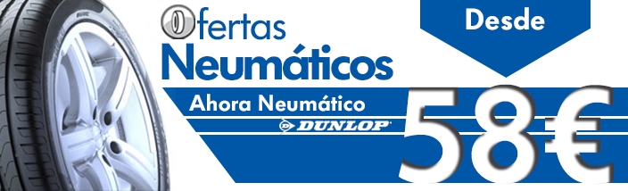 Ofertas Neumáticos DUNLOP con seguro gratuito de neumático incluido, durante 36 meses.